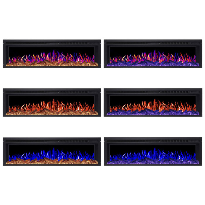 Электрокамин ArtiFlame AF58 Multicolor с обогревом и звуком горение огня