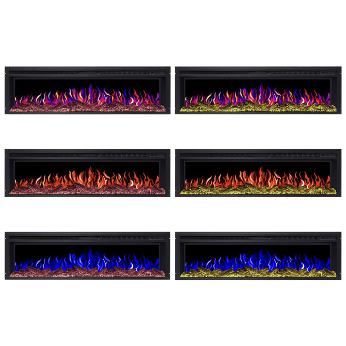 Электрокамин ArtiFlame AF58 Multicolor с обогревом и звуком горение огня