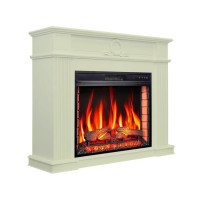 Камінокомплект ArtiFlame Neoclassic AF28S білий дуб з обігрівом та звуком горіння вогню
