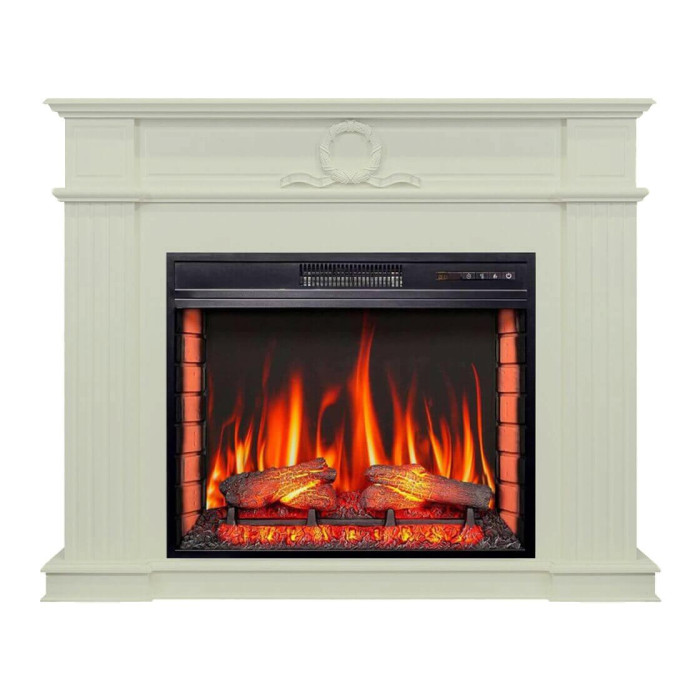Камінокомплект ArtiFlame Neoclassic AF28S білий дуб з обігрівом та звуком горіння вогню