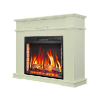 Камінокомплект ArtiFlame Neoclassic AF28S білий дуб з обігрівом та звуком горіння вогню