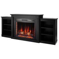 Каминокомплект ArtiFlame Vogue AF28S чорне дерево с обогревом и звуком горение огня