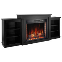 Каминокомплект ArtiFlame Vogue AF28S чорне дерево с обогревом и звуком горение огня