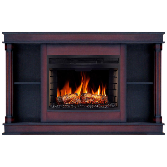 Каминокомплект ArtiFlame Brittany AF25 коньяк с обогревом и звуком горение огня