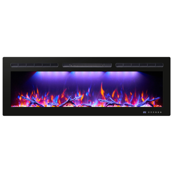 Электрокамин настенный ArtiFlame AF50RF с обогревом и звуком горение огня