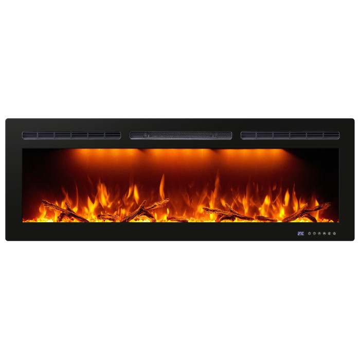 Электрокамин настенный ArtiFlame AF50RF с обогревом и звуком горение огня