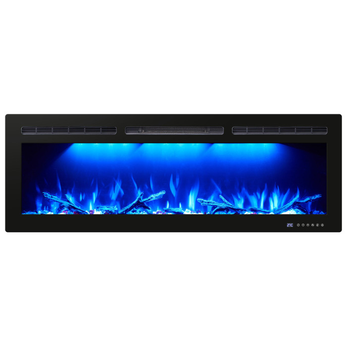 Электрокамин настенный ArtiFlame AF50RF с обогревом и звуком горение огня
