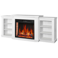 Каминокомплект ArtiFlame Parliament AF28S белый с обогревом и звуком горение огня