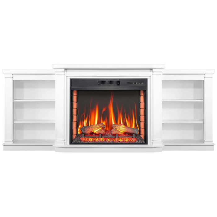 Каминокомплект ArtiFlame Parliament AF28S белый с обогревом и звуком горение огня
