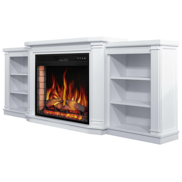 Каминокомплект ArtiFlame Parliament AF28S белый с обогревом и звуком горение огня