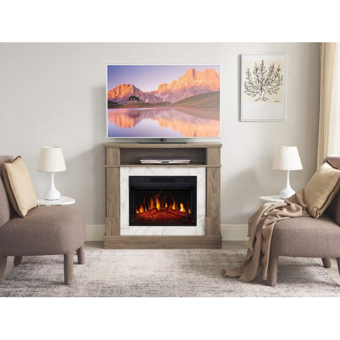 Камінокомплект ArtiFlame For Living AF23S дуб сірий з обігрівом і звуком горіння вогню