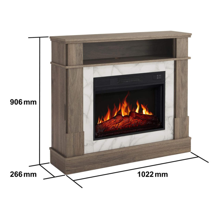 Камінокомплект ArtiFlame For Living AF23S дуб сірий з обігрівом і звуком горіння вогню