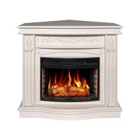 Каминокомплект універсальний 2в1 ArtiFlame Cardinal AF25 белый дуб с обогревом и звуком горение огня