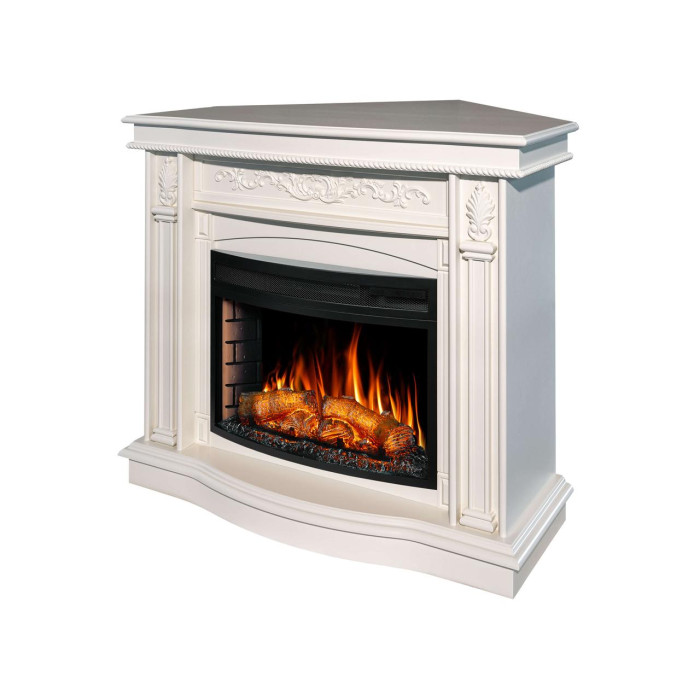 Каминокомплект універсальний 2в1 ArtiFlame Cardinal AF25 белый дуб с обогревом и звуком горение огня