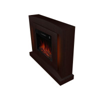 Камінокомплект ArtiFlame Lucca AF23S махагон коричневий антик з LED підсвічуванням, обігрівом та звуком горіння вогню