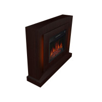 Камінокомплект ArtiFlame Lucca AF23S махагон коричневий антик з LED підсвічуванням, обігрівом та звуком горіння вогню