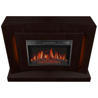 Камінокомплект ArtiFlame Lucca AF23S махагон коричневий антик з LED підсвічуванням, обігрівом та звуком горіння вогню