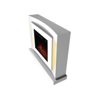 Каминокомплект ArtiFlame Lucca AF23S белый з LED підсвічуванням, обігрівом и звуком горение огня