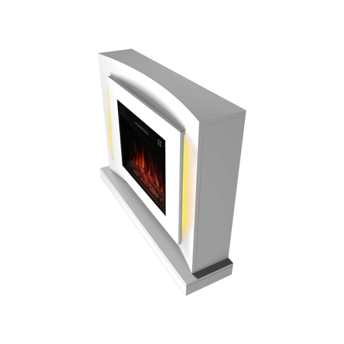 Камінокомплект ArtiFlame Lucca AF23S білий з LED підсвічуванням, обігрівом та звуком горіння вогню