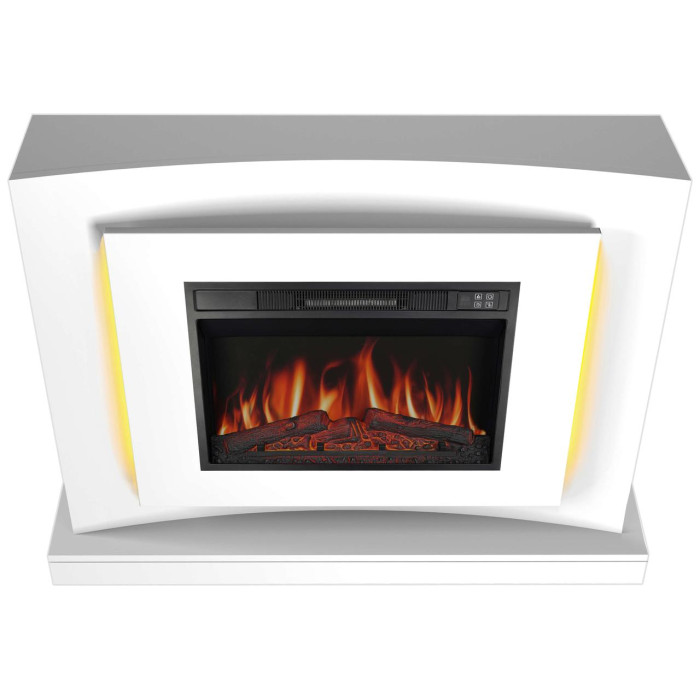 Камінокомплект ArtiFlame Lucca AF23S білий з LED підсвічуванням, обігрівом та звуком горіння вогню