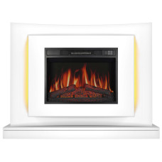 Камінокомплект ArtiFlame Lucca AF23S білий з LED підсвічуванням, обігрівом та звуком горіння вогню