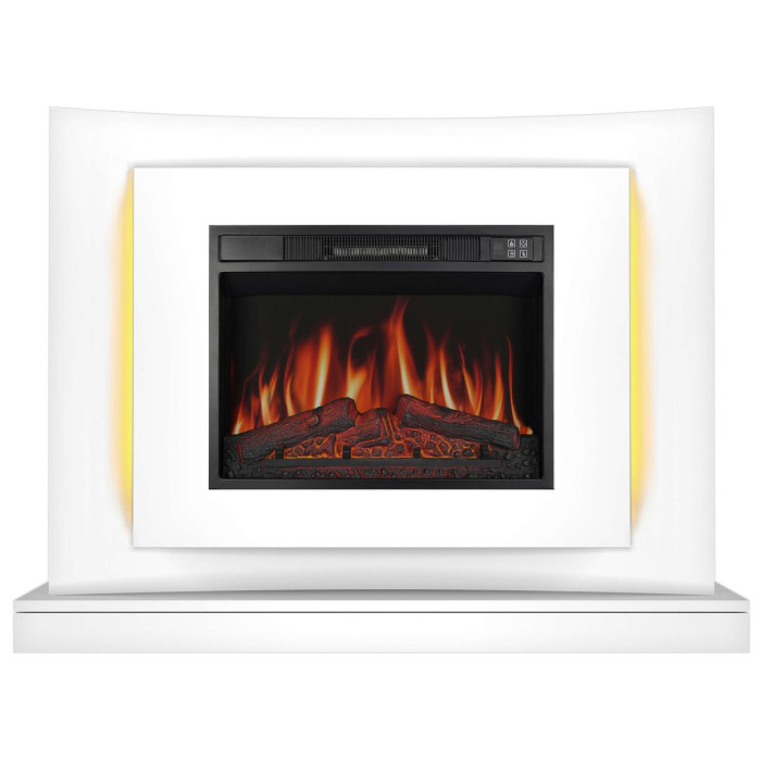 Камінокомплект ArtiFlame Lucca AF23S білий з LED підсвічуванням, обігрівом та звуком горіння вогню