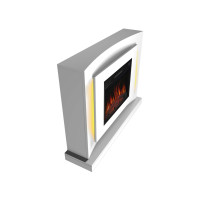 Каминокомплект ArtiFlame Lucca AF23S белый з LED підсвічуванням, обігрівом и звуком горение огня