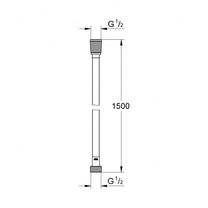 Grohe Шланг для душу, довжина - 1500мм, ПВХ, хром