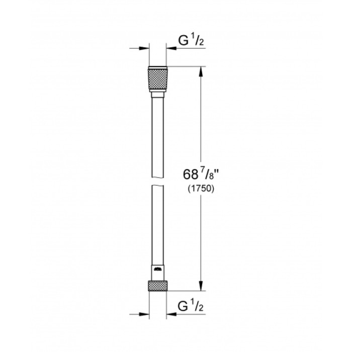 Grohe Шланг для душу довжина - 1750мм, ПВХ, хром