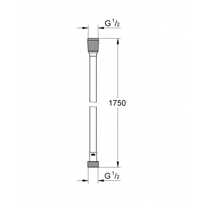 Grohe Шланг для душу довжина - 1750мм, ПВХ, хром