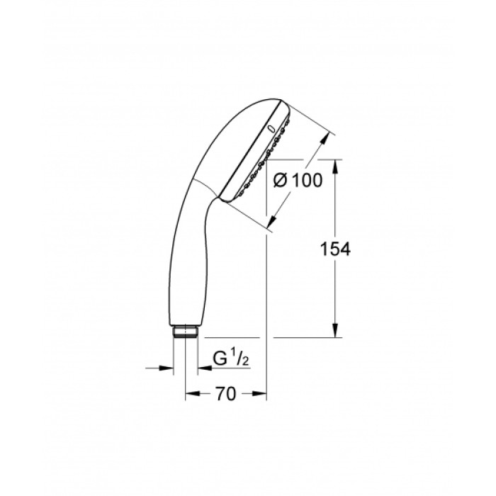 Grohe Душова лійка Vitalio Go 100, 2 функц., хром
