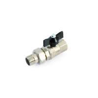 Кран с американкой NK 1/2" наружная-внутренняя резьба, ручка-бабочка