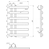 Сушка для рушників Split Водяна 120x53x3