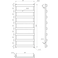 Полотенцесушитель Fancy Электрическая 100x53x3