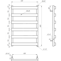 Полотенцесушитель Fancy Электрическая 120x53x3
