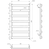 Полотенцесушитель Fancy Электрическая 120x53x3