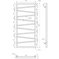 Полотенцесушитель Genesis Light Электрическая 800x53x3