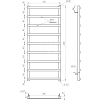 Полотенцесушитель Basis Light Водяной 120x53x3