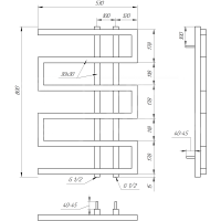 Полотенцесушитель Dual Водяной 120x53x3
