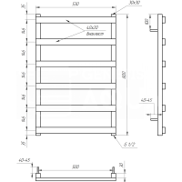Полотенцесушитель Basis Электрическая 120x53x3
