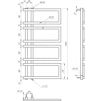 Полотенцесушитель Enzo Электрическая 1000x50