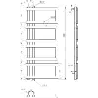 Полотенцесушитель Enzo Электрическая 1000x50