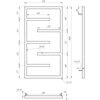 Полотенцесушитель Infinite Электрическая 120x53x3