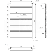 Сушка для рушників Alpina Електрична 100x53x3