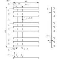 Полотенцесушитель Carisma Электрическая 120x53x3