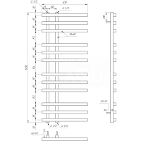 Полотенцесушитель Carisma Электрическая 120x53x3