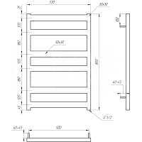 Полотенцесушитель Fom Электрическая 100x53x3