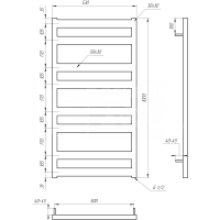 Полотенцесушитель Fom Электрическая 100x53x3