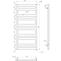 Полотенцесушитель Fom Электрическая 100x53x3