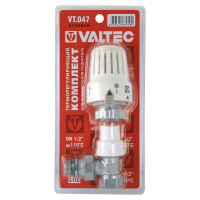 Клапан радиаторный Valtec с термостатической головкой угловой вн-нар 1/2" VT.047.N.04
